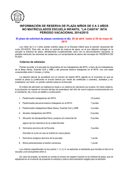 Informaci&oacute;n no matriculados Verano 2015