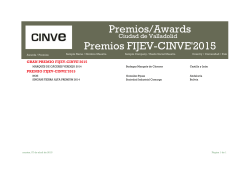 Palmarés completo Premios Cinve 2015