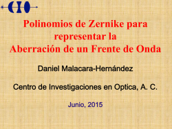 Aplicaciones de polinomios ortogonales en óptica