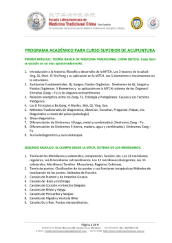 Programa Curso Superior de Acupuntura 2015
