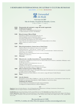 i seminario internacional de letras y cultura rumanas