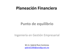 El punto de equilibrio