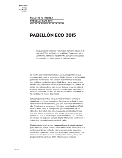 Inauguración Pabellón Eco 2015 - El Eco