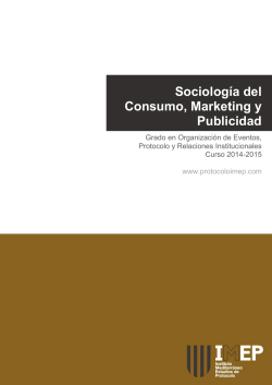 Sociología del Consumo, Marketing y Publicidad