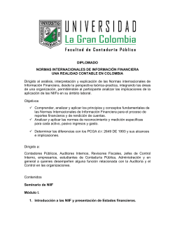 DIPLOMADO NORMAS INTERNACIONALES DE INFORMACI&Oacute;N