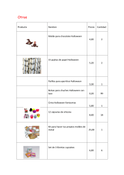 Producto Nombre Precio Cantidad Molde para