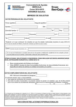 Impreso de solicitud - Ibercaja Obra Social