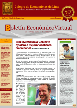 Boletín Económico Virtual 28-04-2015