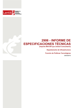 Informe de Especificaciones T&eacute;cnicas (25/03/2015)