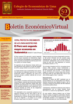 Boletín Económico Virtual 08-04-2015