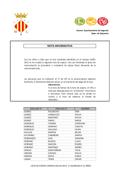 NOTA INFORMATIVA - Ayuntamiento de Sagunto