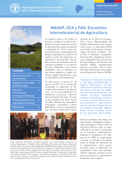 MAGAP, IICA y FAO: Encuentro Interministerial de Agricultura