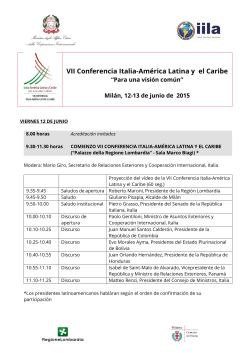 programa en formato pdf - VII Conferenza Italia America Latina e