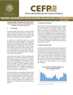boletín: situación del sector externo, 2014-2015/feb