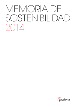 Memoria de Sostenibilidad 2014