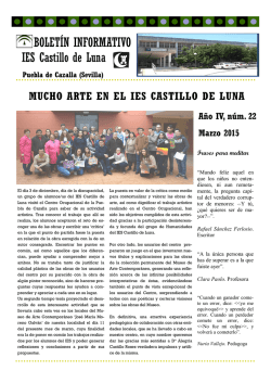 BOLETÍN INFORMATIVO IES Castillo de Luna