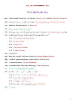 Programa Expoorto 2015 - Clínica de Ortodoncia MARTÍN GOENAGA