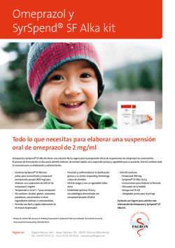 Omeprazol y SyrSpend&reg; SF Alka kit