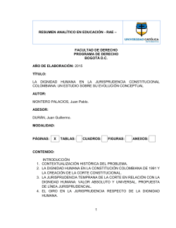 RAE INSTITUCIONAL - Universidad Catolica de Colombia