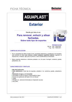 Ficha t&eacute;cnica Aguaplast Exterior pasta