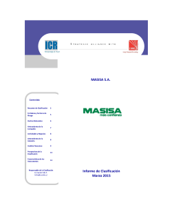 Informe Clasificación de Riesgo ICR. Marzo 2015