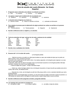 Gu&iacute;a de estudio del cuarto Bimestre 3er Grado Espa&ntilde;ol.