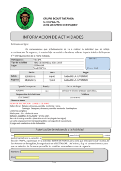 INFORMACION DE ACTIVIDADES