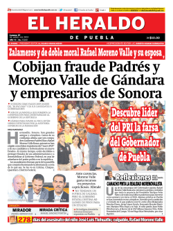Cobijan fraude Padrés y Moreno Valle de Gándara y empresarios
