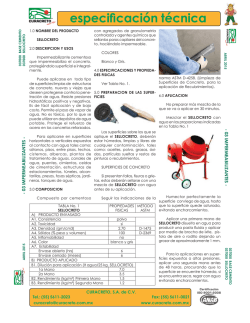 Ficha T&eacute;cnica de Sellocreto