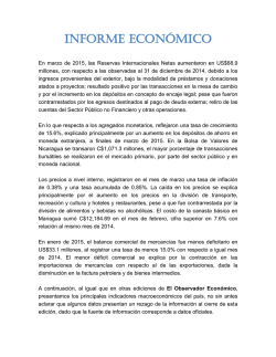 Informe Económico Mensual