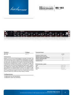 Ficha T&eacute;cnica Crossover BS 183