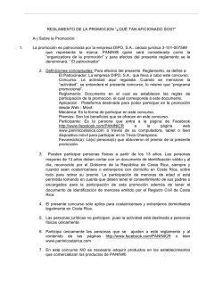 REGLAMENTO DE LA PROMOCION “¿QUÉ