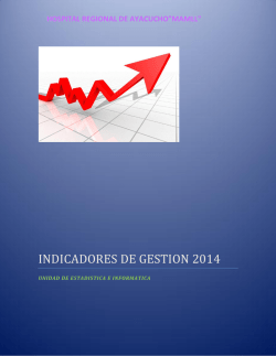 INDICADORES DE GESTION 2014 - hospital regional de ayacucho