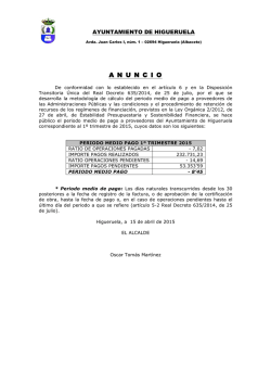 Periodo Medio De Pago a Proveedores