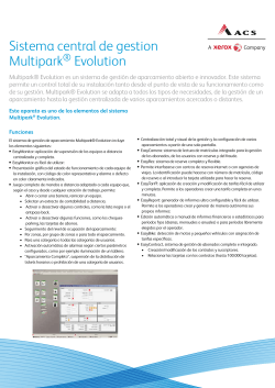 Sistema central de gestion Multipark® Evolution