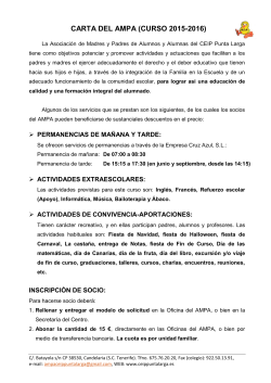 carta del ampa - CEIP Punta Larga 38010876 (Candelaria)