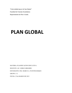 PLAN GLOBAL - DDigital UMSS