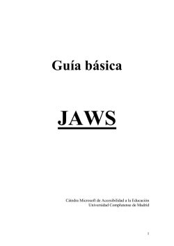 Gu&iacute;a b&aacute;sica para JAWS (formato PDF). - CCAE