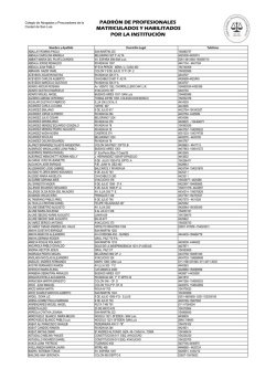 Padrón de Profesionales - Colegio de Abogados y Procuradores de