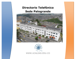 Directorio Telef&oacute;nico Sede Palogrande