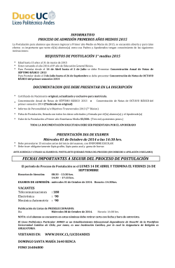 Documentaci&oacute;n, fechas y otros