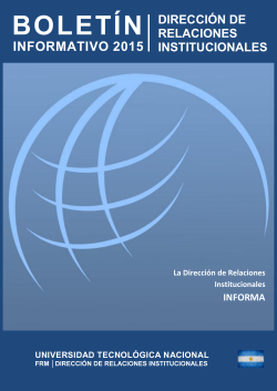 Boletín de la DRI FRM. - Facultad Regional Mendoza