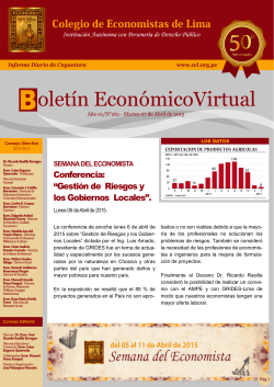 Boletín Económico Virtual 07-04-2015