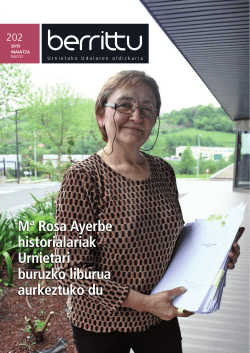 Mª Rosa Ayerbe historialariak Urnietari buruzko