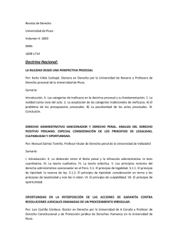 Doctrina Nacional: - Universidad de Piura
