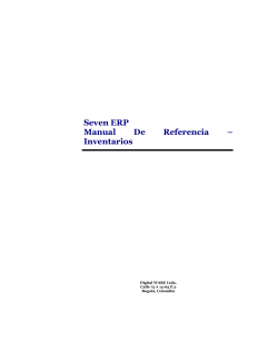 Seven ERP Manual De Referencia – Inventarios