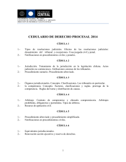 Cedulario Derecho Procesal 2014