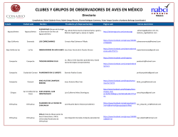 CLUBES Y GRUPOS DE OBSERVADORES DE AVES EN MÉXICO