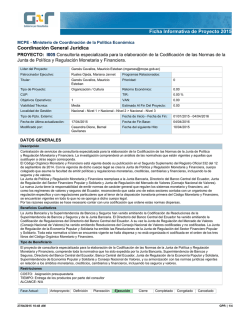 Ficha Informativa de Proyecto 2015 Coordinaci&oacute;n General Jur&iacute;dica