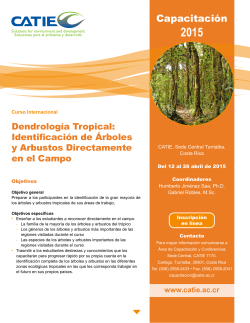 Curso Internacional Dendrología Tropical